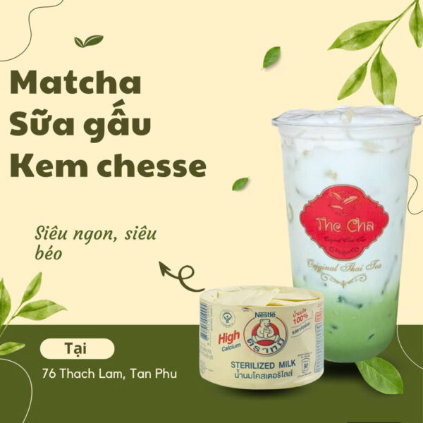 Matcha Sữa Gấu Kem Cheese